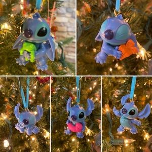Set of 5 Disney stitch Christmas ornaments